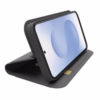 SBS Wallet dėklas su stovu ir pinigine Samsung Galaxy S25 Edge - juodas