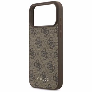 Guess 4G Classic dėklas, skirtas iPhone 17 Pro Max / 18 Pro Max – rudas