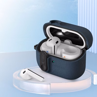 "Tech-Protect" plonas dėklas su kabliuku, skirtas "Samsung Galaxy Buds 3 / 3 FE / 3 Pro" - tamsiai mėlynas