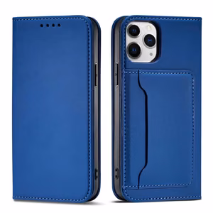 Magnet Card Case для iPhone 12 Pro Max чехол-кошелёк с держателем для карт синий