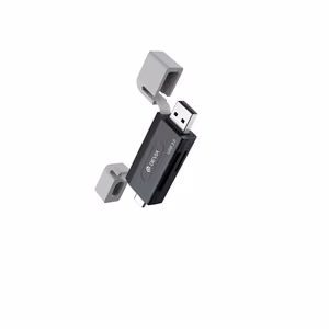 Devia kortelių skaitytuvas 2in1 EL240 USB/USB-C 3.0 juodas