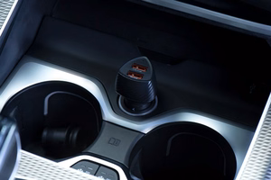 FORCELL F-ENERGY Carbon CC50-2A automobilinis įkroviklis 2 x USB A QC3.0 3A 36W juodas