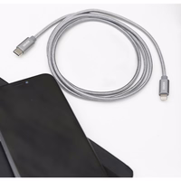 Kanex Premium DuraBraid USB-C to Lightning laidas (sidabrinis)