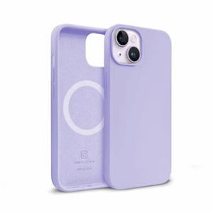 Crong Color Cover Magnetic dėklas, skirtas iPhone 14 Plus, suderinamas su MagSafe, violetinis
