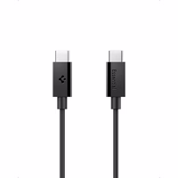 Spigen EB6020CC 60W laidas + USB-C / USB-C laidas 200 cm - juodas