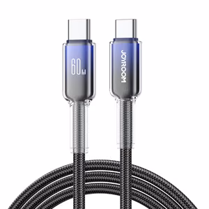 Кабель Joyroom S-A42 Crystal-Clear Series 60W USB-C - USB-C 1,2 м - чёрный