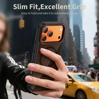 Tech-Protect MagHybrid MagSafe dėklas iPhone 17 Pro Max juodas ir raudonas