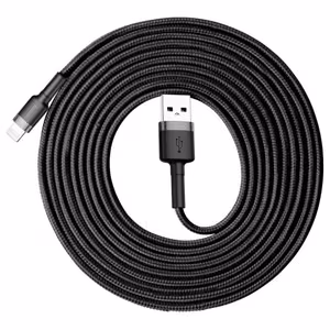 Baseus Cafule USB – Lightning kabelis 2A, 3 m, juoda/pilka