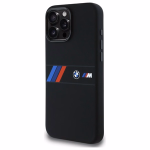 BMW Silikoninis Vidurinė Juosta Magnetinis dėklas iPhone 16 Pro Max - juodas