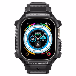 Чехол Spigen Rugged Armor Pro для Apple Watch Ultra (49mm) с ремешком — чёрный