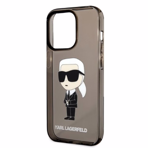 Karl Lagerfeld Ikonik Karl dėklas telefonui iPhone 14 Pro Max - juodas