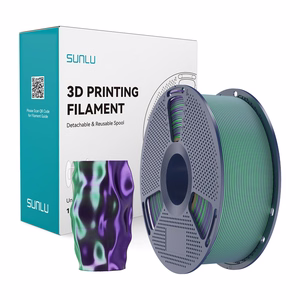 Sunlu PLA+ Silk dviejų spalvų filamentas (žalias ir violetinis)