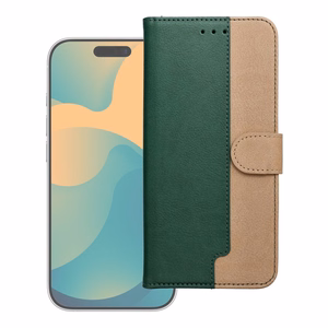 Atverčiamas dėklas Xiaomi Redmi A7 PRO Split Book, žalias ir auksinis