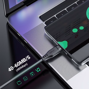 USB kabelis Acefast C3-04 USB-A to USB-C 1.2m juodas