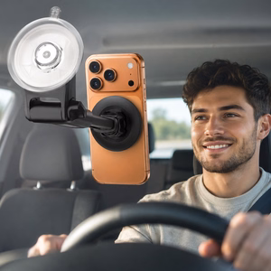 Blavec automobilinis laikiklis BHC-06A 15W magnetinis su indukciniu įkrovimu ir aktyviu aušinimu ant stiklo ir prietaisų skydelio (BHC06A-MWIB) juodas