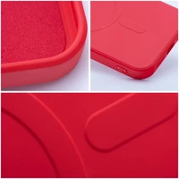 SILICONE MAG COVER dėklas telefonui, suderinamas su MagSafe, IPHONE 11 Pro Max raudonas