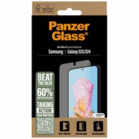 PanzerGlass viskas viename itin plonas grūdintas stiklas Samsung Galaxy S25