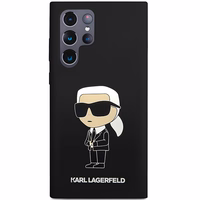 Karl Lagerfeld Silikoninis Ikonik dėklas telefonui Samsung Galaxy S24 Ultra - juodas
