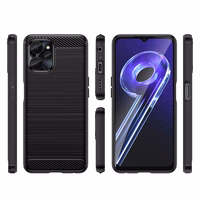 Carbon Case dėklas Realme 10 5G / Realme 9i 5G lankstus silikoninis anglies dangtelis juodas