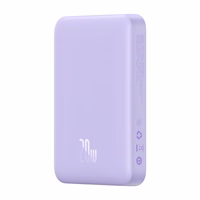 Maitinimo baterija "Baseus Magnetic Mini" 10000 mAh, USB-C 20W MagSafe (violetinė)