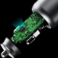 Dudao R4T 25W USB-A / USB-C automobilinis įkroviklis - pilkas