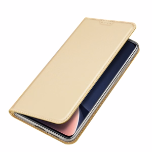 Dux Ducis Skin Pro dėklas telefonui Xiaomi 13 Pro su kortelių laikikliu ir auksiniu stovu
