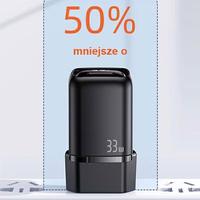 USAMS Tinklo įkroviklis 1xUSB-C+1xUSB T46 33W (only head) PD3.0 +QC3.0 Fast Charging juodas CC152TC01 (US-CC152)