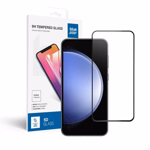Закалённое стекло для Samsung Galaxy S23 FE (full glue / case friendly) Blue Star 5D чёрное