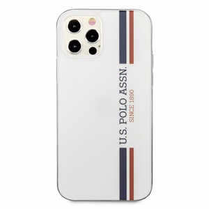 US Polo USHCP12LPCUSSWH Tricolor Collection dėklas, skirtas iPhone 12 Pro Max 6.7", baltas