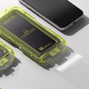 "Ringke Easy Slide" apsauginis atspindintis grūdintas stiklas "iPhone 17 Pro