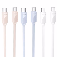 Kabelis USB-C į USB-C Hoco 3A 60W 1 m X114 baltas