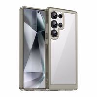 Dėklas telefonui (m) su gelio rėmeliu Samsung Galaxy S25 Ultra - skaidrus juodas (m)