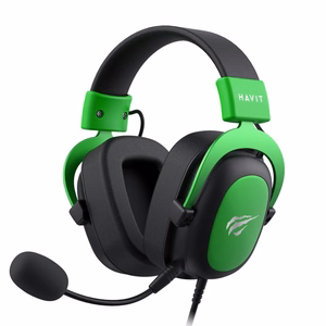 Havit H2002d ausinės laidinės su lankeliu žaidimų juodos, žalios