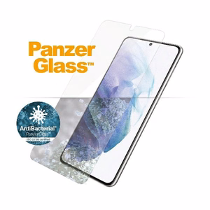 PanzerGlass E2E Microfracture grūdintas stiklas Samsung Galaxy S21+ Case Friendly antibakterinis juodas