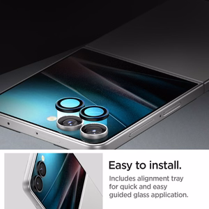 Spigen Optik Pro HD Glas.TR EZ Fit 2 rinkinys Kameros apsauga Samsung Galaxy Z Flip 7 - juodas