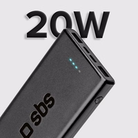 Išorinė baterija SBS TTBB10000FASTPD20K 10000 mAh 20W su Power Delivery - juoda