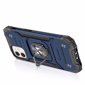 Wozinsky Ring Armor iPhone 14 Plus dėklas telefonui su magnetiniu laikikliu ir žiedu, mėlynos spalvos