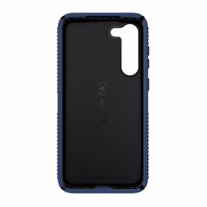 Speck Presidio2 Grip dėklas, skirtas Samsung Galaxy S23+, neslystantis, „Coastal Blue / Black“ rašto