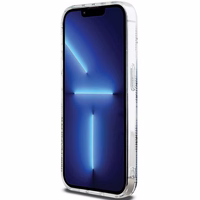 Karl Lagerfeld IML Choupette galvos ir monogramos dėklas iPhone 15 Pro Max - permatomas