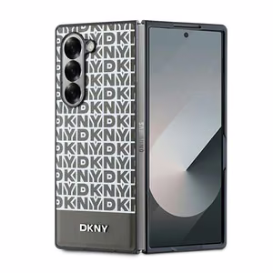 DKNY Pakartotinio rašto apatinės juostos dėklas Samsung Galaxy Z Fold 6 - rudas