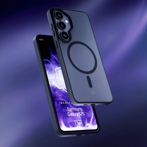 3mk dūminis magnetinis dėklas telefonui Samsung Galaxy S25 - juodas