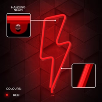 Neon LED Light BOLT raudonas Bat + USB FLNE06 Forever Light