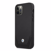 BMW Odinis perforuotas dėklas iPhone 12 / iPhone 12 Pro - juodas