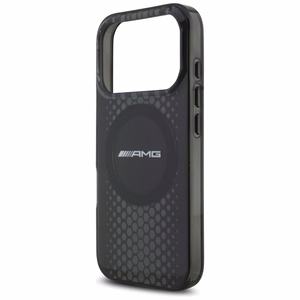 AMG Dvigubo sluoksnio permatomas grafikos magnetinis dėklas telefonui iPhone 17 Pro - juodas