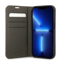 Dėklas telefonui Guess GUBKP14LHG4SHP iPhone 14 Pro 6.1" - rožinis / rožasis logotipas 4G Vintage Gold Logo