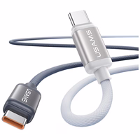 Laidas USAMS Bicolor Series SJ756 PD 60W USB-C/USB-C 1.2m juodai baltas