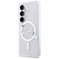 Karl Lagerfeld IML KC Script MagSafe Dėklas for Samsung Galaxy S26 Plus - skaidrus