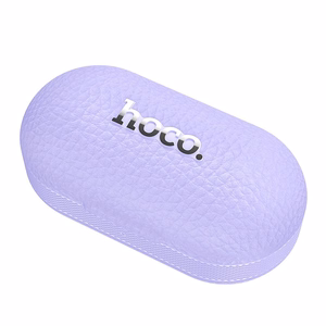 Ultra Clear 1 mm dėklas Słuchawki bezprzewodowe douszne Hoco TWS EQ19 fioletowe, skaidrus