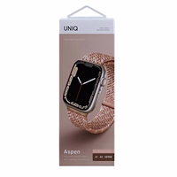 Uniq Aspen pintas dirželis skirtas Apple Watch 1/2/3/4/5/6/7/8/SE/SE2 40/38/41mm - rožinis