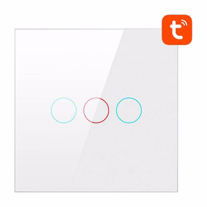 Išmanusis šviesos jungiklis ZigBee Avatto LZTS02-EU-W3 3 kryptys be neutralaus TUYA (baltas)